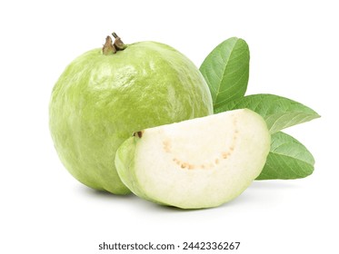 Fresh Guava fruit with sliced isolated on white background.  - Powered by Shutterstock