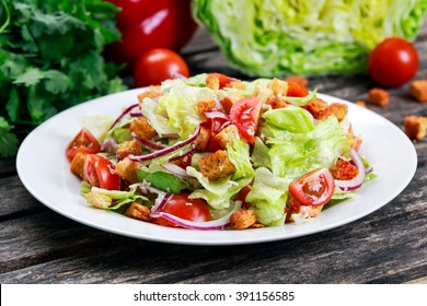 Fresh healthy Classic Caesar salad on plate - Powered by Shutterstock