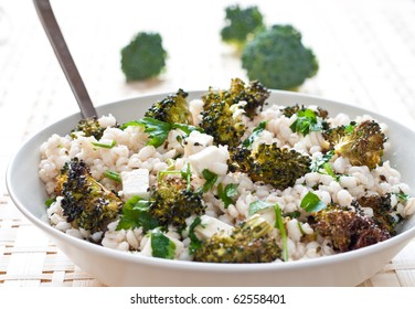 Fresh Healthy  Farro Salad With Broccoli