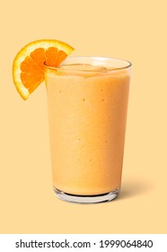 Fresh and healthy orange smoothie on background mockup