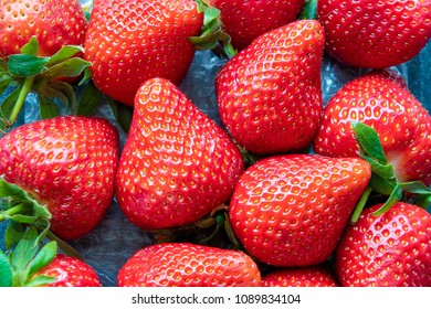 Fresh healthy strawberries, Fruit background