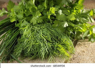 Fresh herbs in the kitchen