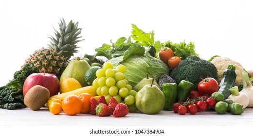 Composition Variety Raw Organic Vegetables Fruits Stock Photo (Edit Now ...