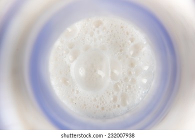 Fresh Homemade Almond Milk in Glass Bottle, Photographed from Top - Shutterstock ID 232007938