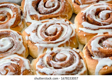 Fresh  homemade Cinnamon rolls or Cinnamon buns - Shutterstock ID 1678153057
