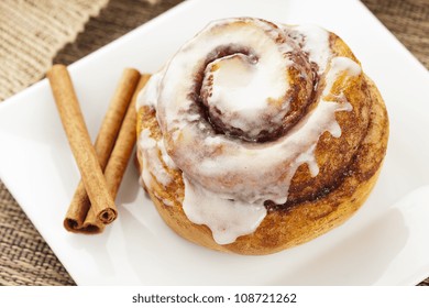 Fresh Homemade Cinnamon Rolls Made For Breakfast