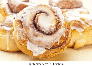 Fresh Homemade Cinnamon Rolls Made For Breakfast