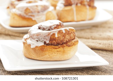 Fresh Homemade Cinnamon Rolls Made For Breakfast