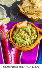 Fresh homemade guacamole in the bowl. - Shutterstock ID 412417810