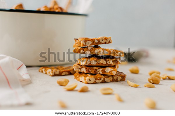 Fresh Homemade Peanut\
Brittle Candy 