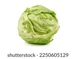 Fresh iceberg lettuce, isolated on white background