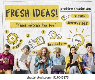 Fresh Ideas Inspire Creativity Concept