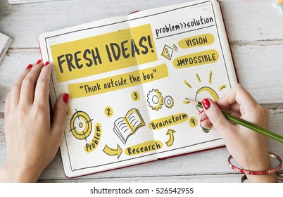 Fresh Ideas Inspire Creativity Concept