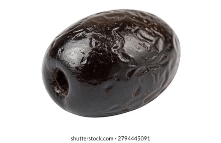 Fresh Java Plum Fruit Macro isolated on white background.