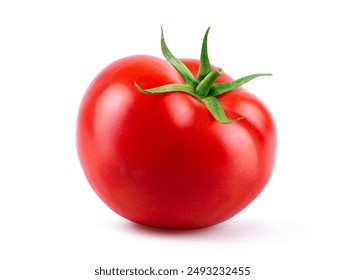 Fresh juicy red Tomato isolated on white background. Clipping path. - Powered by Shutterstock