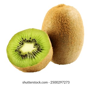 Fresh kiwis, Ripe kiwis, Whole and sliced kiwi