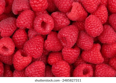 Fresh large raspberries. View from above. - Powered by Shutterstock