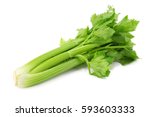 Fresh leaf celery isolated over a white background