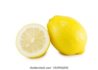 Fresh Lemon Isolated On White Background