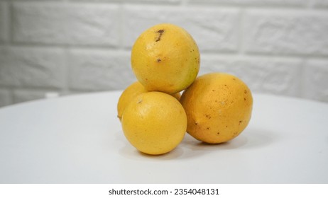 fresh lemon on the table