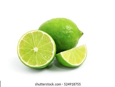 Fresh Lime Isolated On White