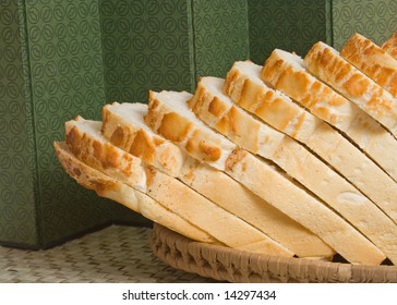 Fresh load of white bread sliced ready for eating. - Shutterstock ID 14297434