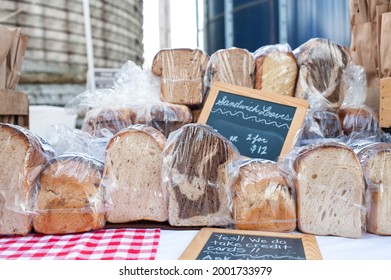 Fresh Local Baked Breads At Summer Farm Market