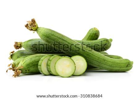 Fresh Loofah On White Background Stock Photo (Edit Now) 310838684