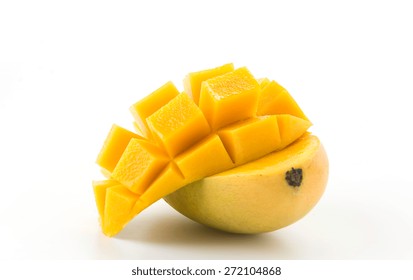 Fresh Mango On White Background
