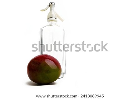 Fresh mango water on white background