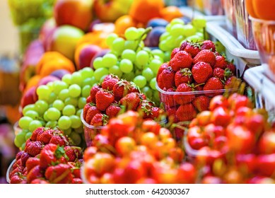 Fresh Market Produce At An Outdoor Farmer's Market