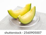 Fresh melon on white background