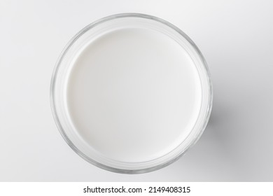 Fresh Milk Glass Top View Isolated Stock Photo 2149408315 | Shutterstock