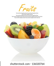 Fresh Mixed Fruit Salad In A Bowl