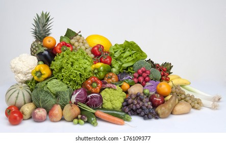 Fresh Mixed Fruit Vegetables Stock Photo 176109377 | Shutterstock