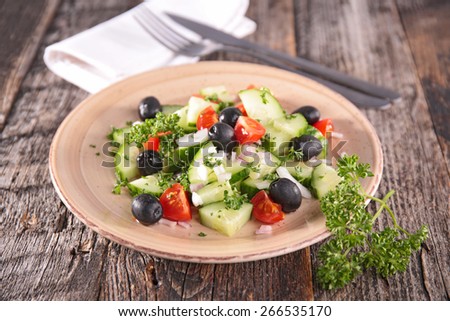 Similar – Fresh tomatoes and cucumbers in an eco bag close up.