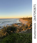 Fresh morning beach sunrise Point Arkwright Sunshine Coast 