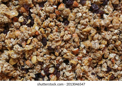 Fresh Muesli Texture After The Bake