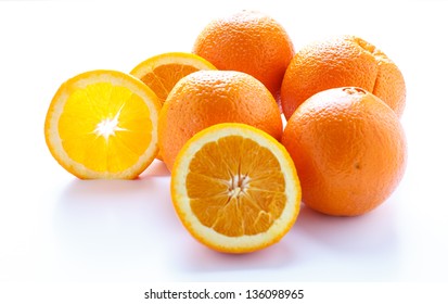 Fresh Naval Oranges In Window Light