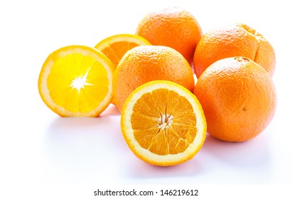 Fresh Naval Oranges In Window Light