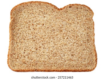 Fresh And Nutritious Whole Wheat Bread Isolated On White Background