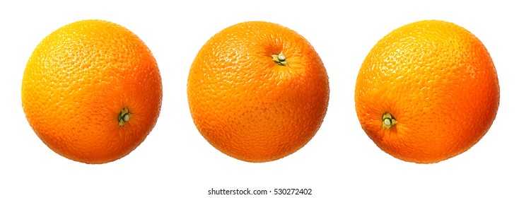 Fresh Orange Fruit Isolated On White Background