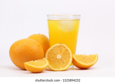 Fresh Orange Ice Orange Isolated White Stock Photo 1525894232 ...