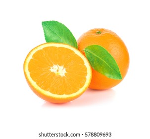 fresh orange isolated on white background - Shutterstock ID 578809693