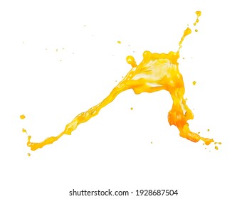Fresh orange juice splash, close up
