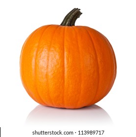 Fresh Orange Pumpkin Isolated On White Background