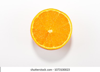 Fresh Orange Slice In Topview