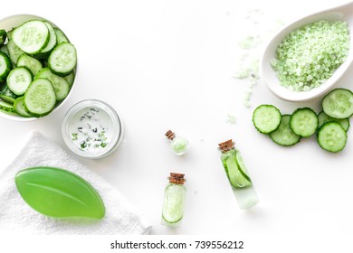 Fresh Organic Cosmetics Cucumber Cream Lotion Stock Photo 739556212 ...