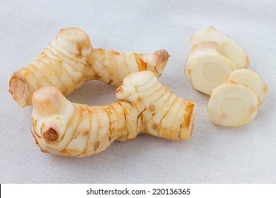 Fresh Organic Galangal Slices Blue Ginger Stock Photo Edit Now