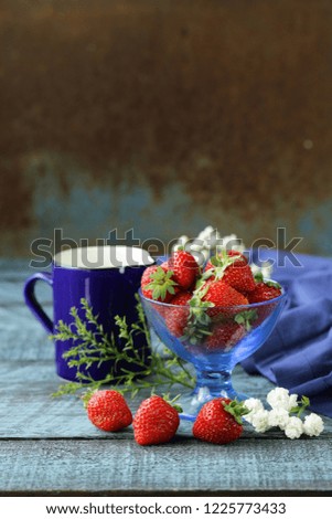 Similar – smoothies of fresh strawberries